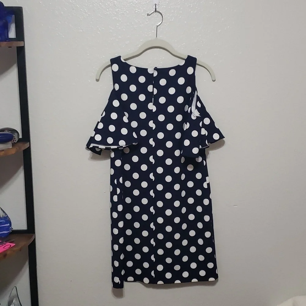 Eliza J Cold Shoulder Flutter Sleeve Shift Dress, Size 2